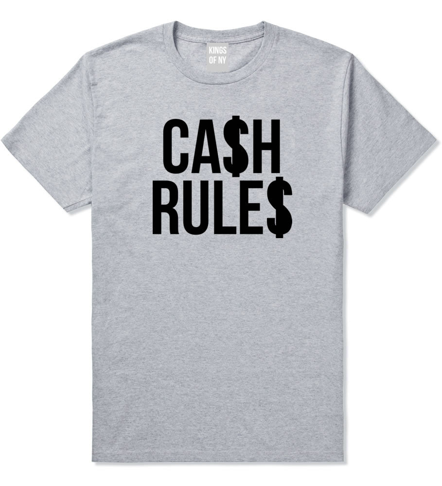 Cash Rules T-Shirt in Grey by Kings Of NY