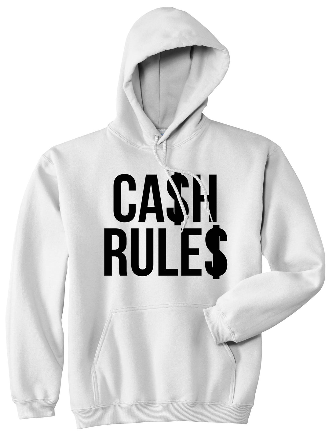 Cash Rules Pullover Hoodie Hoody in White by Kings Of NY