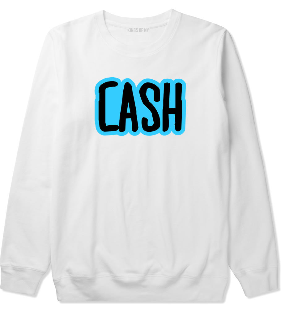 Cash Money Blue Lil Style Bird Wayne Man Crewneck Sweatshirt in White by Kings Of NY