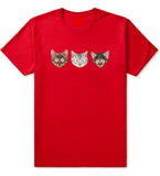 Cats Crazy Kittens Boys Kids T-Shirt in Red By Kings Of NY