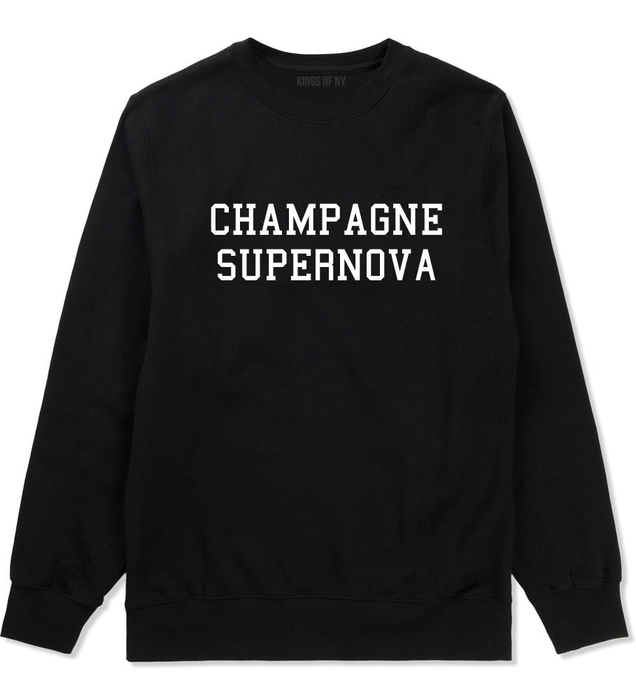 Champagne Supernova Crewneck Sweatshirt in Black by Kings Of NY