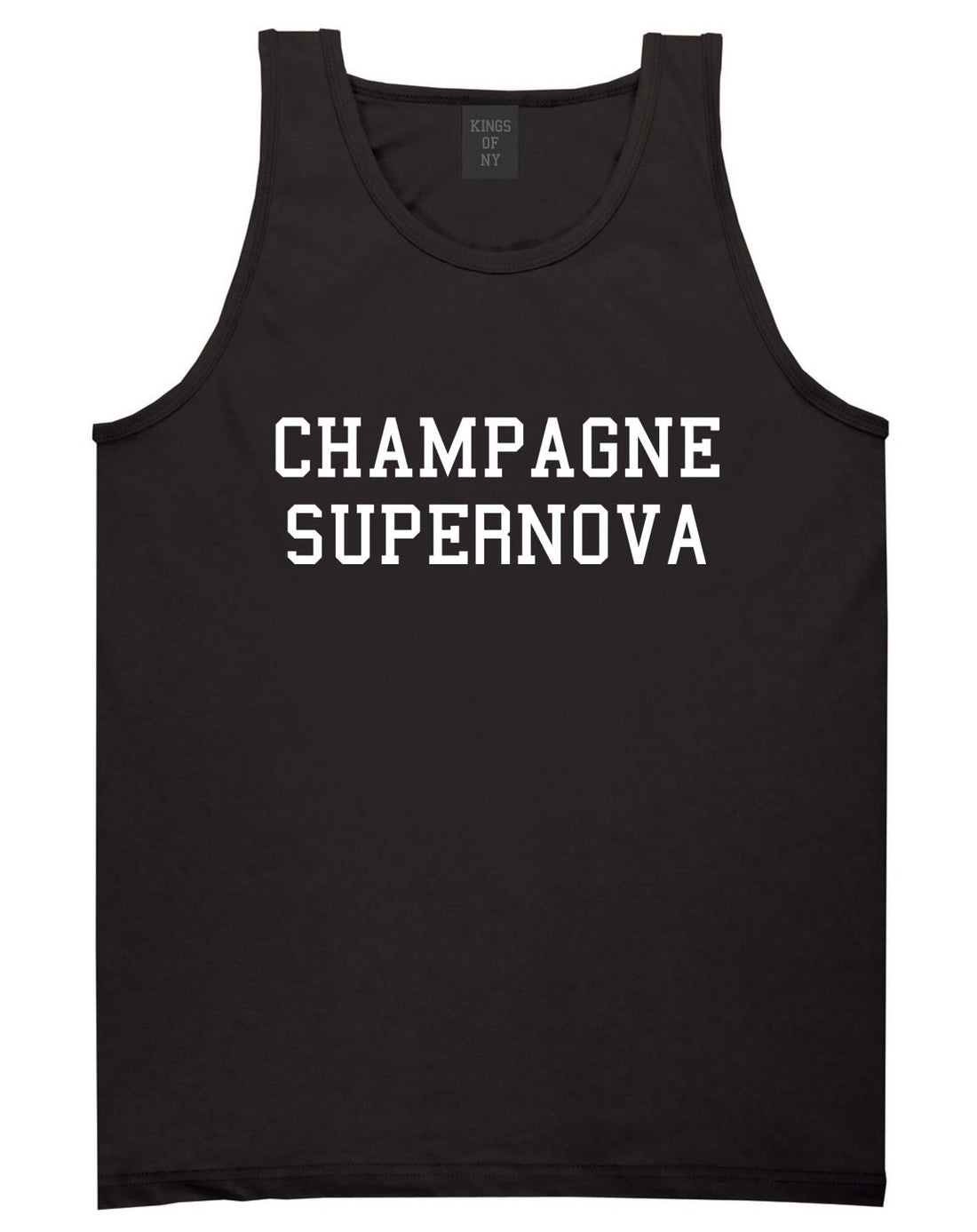 Champagne Supernova Tank Top in Black by Kings Of NY