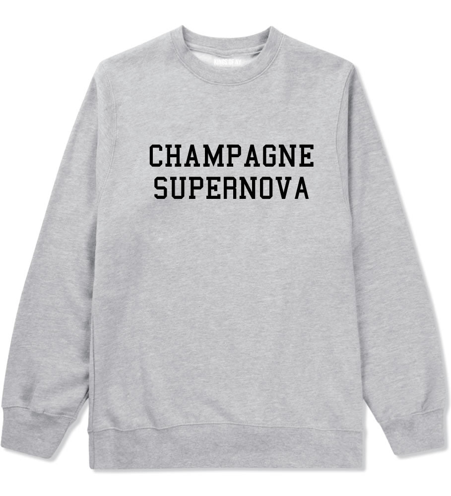 Champagne Supernova Crewneck Sweatshirt in Grey by Kings Of NY