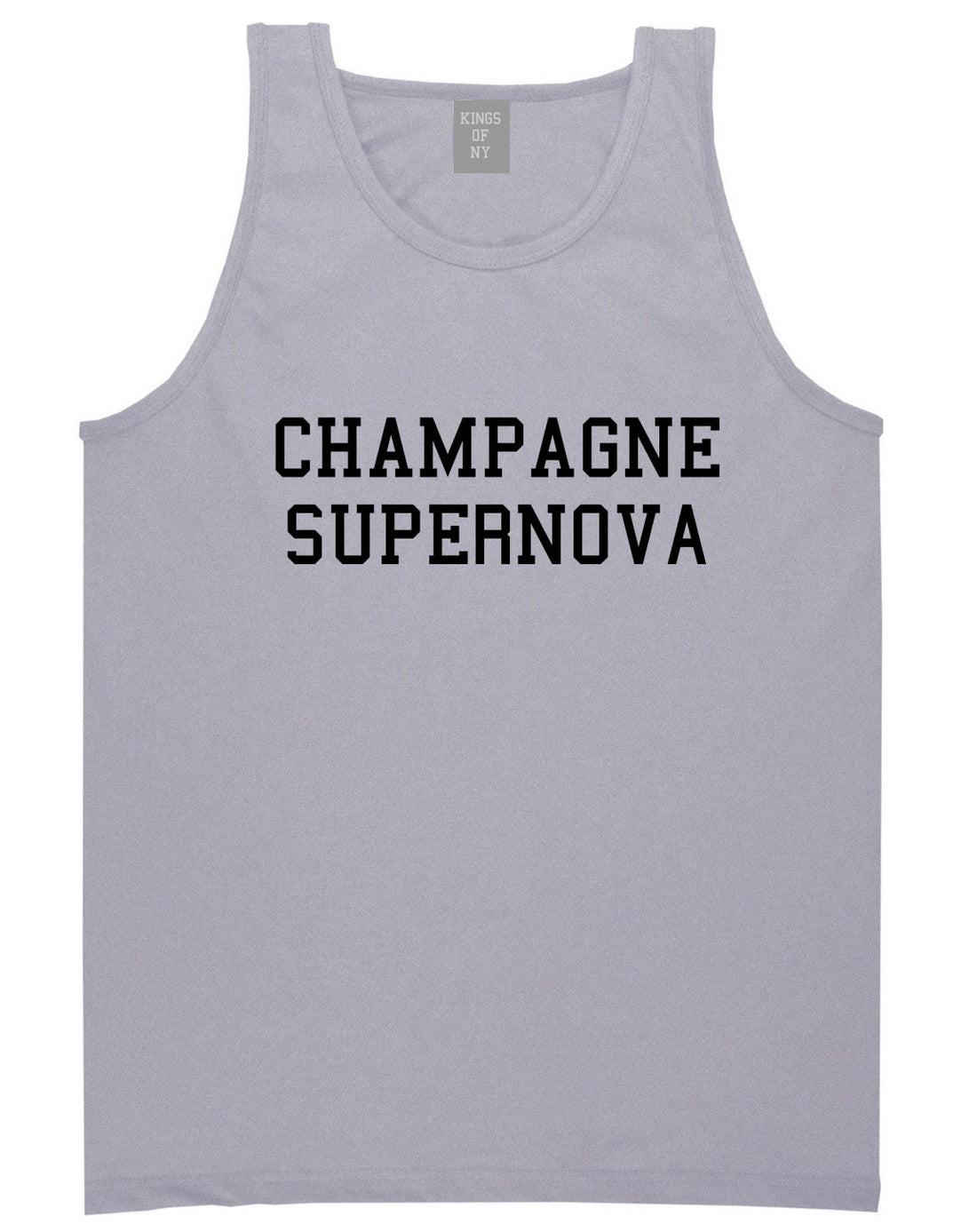 Champagne Supernova Tank Top in Grey by Kings Of NY