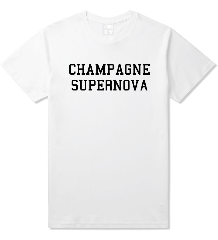 Champagne Supernova T-Shirt in White by Kings Of NY