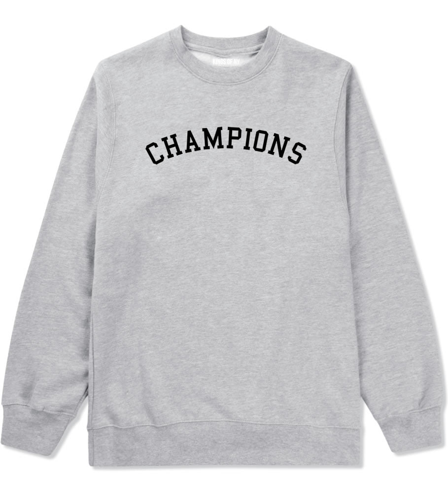 Champions Boys Kids Crewneck Sweatshirt in Grey by Kings Of NY