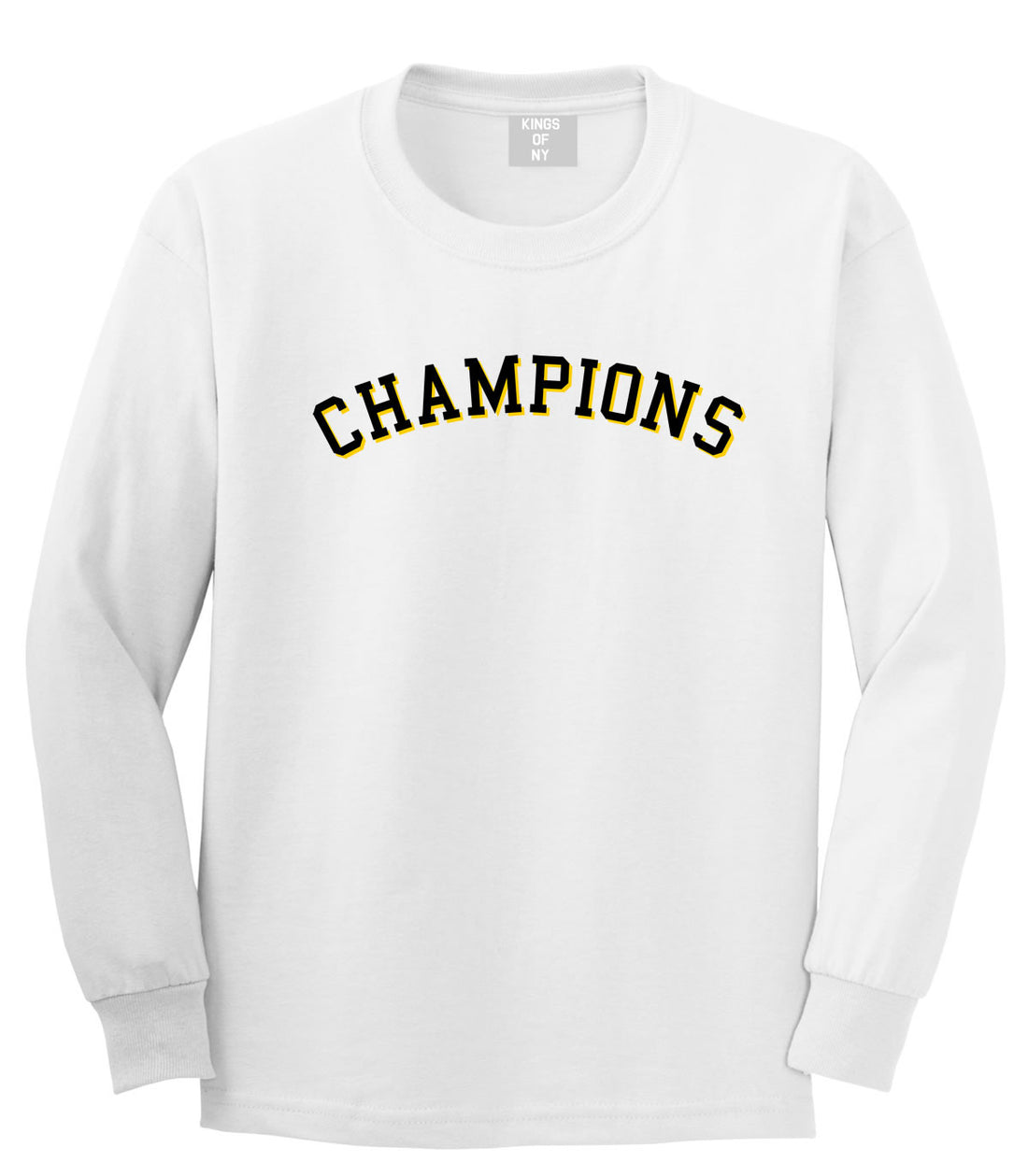 Champions Long Sleeve T-Shirt in White by Kings Of NY