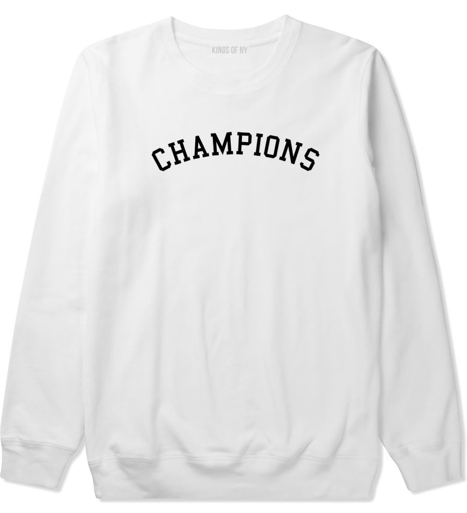 Champions Boys Kids Crewneck Sweatshirt in White by Kings Of NY
