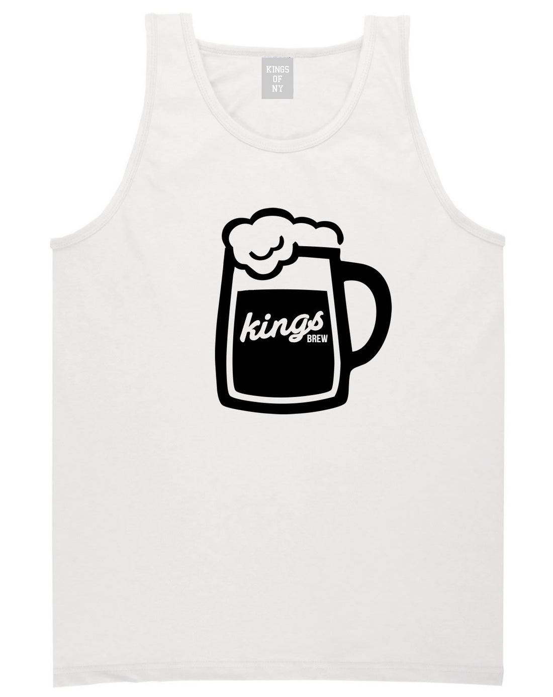 Beer Kings Drinker Party Tank Top in White
