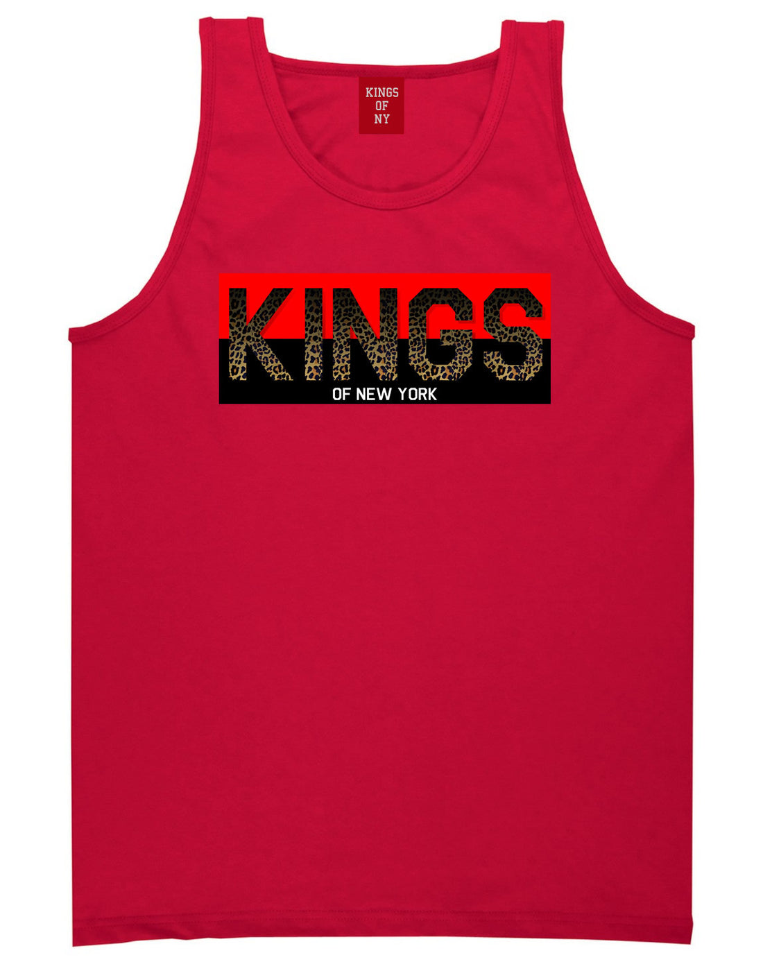 Kings Of NY Cheetah Print Tank Top in Red
