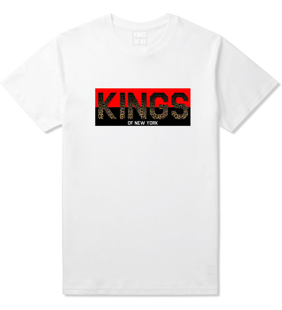 Kings Of NY Cheetah Print T-Shirt in White