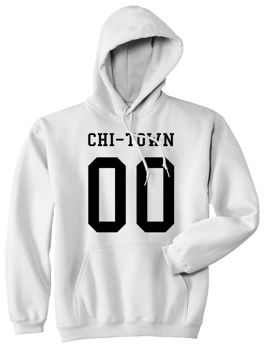 Chitown Team 00 Chicago Jersey Pullover Hoodie in White By Kings Of NY