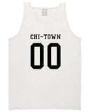 Chitown Team 00 Chicago Jersey Tank Top in White By Kings Of NY