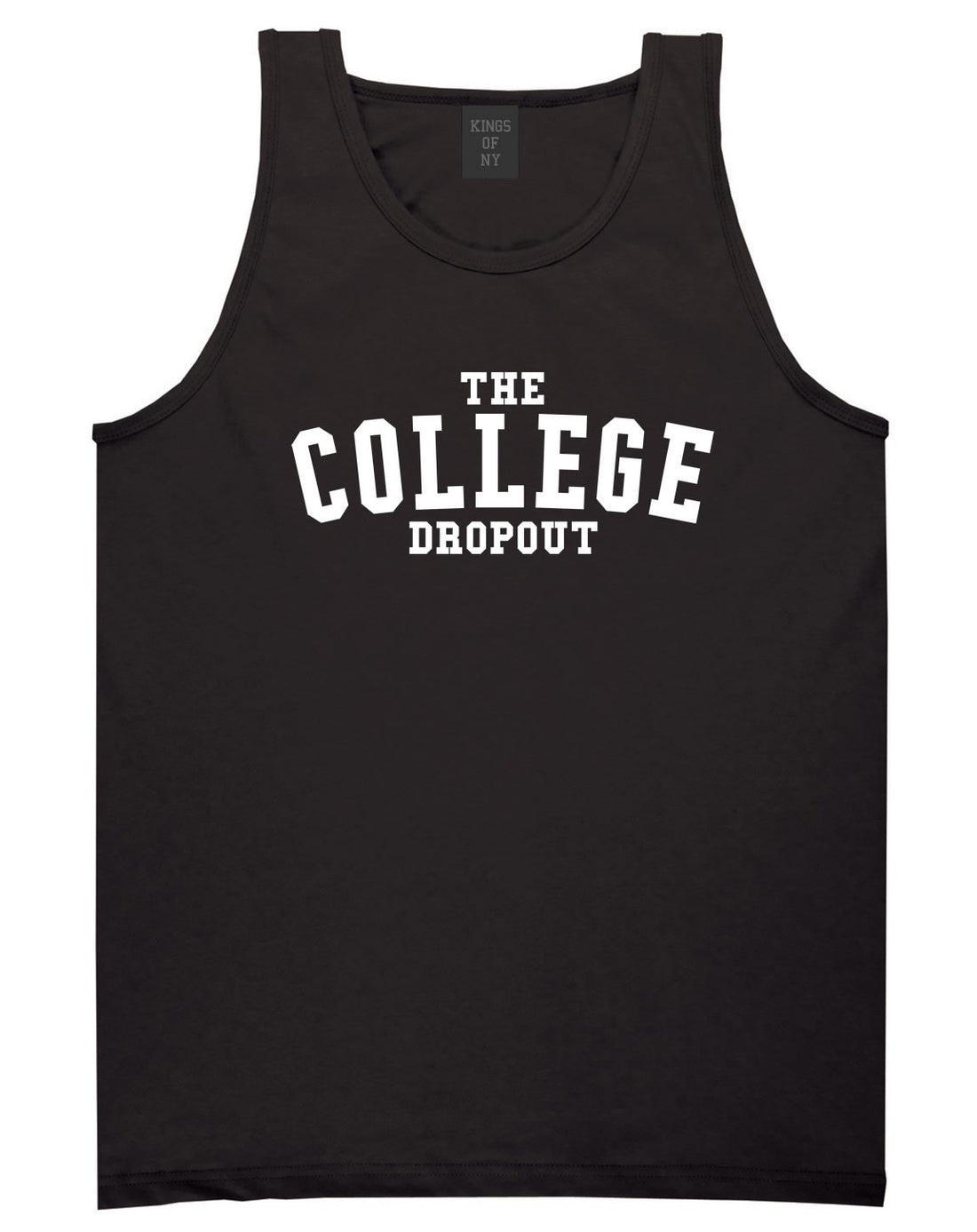 The College Dropout Album High School Tank Top in Black By Kings Of NY