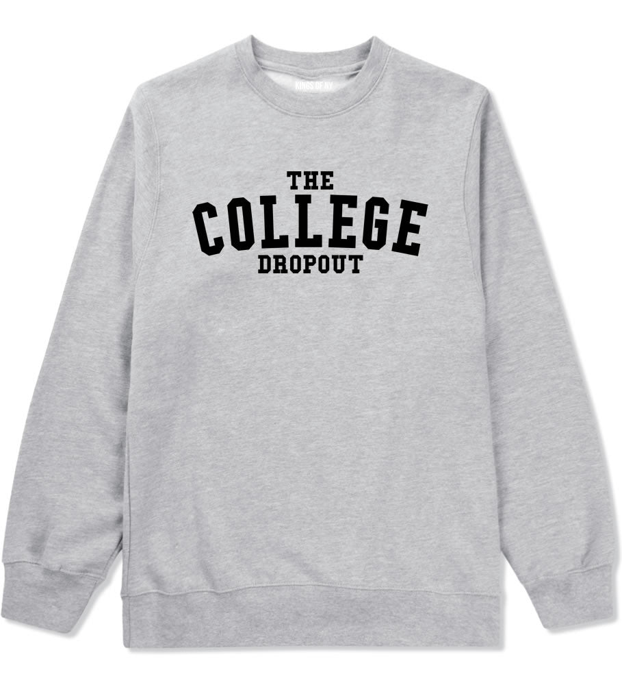 The College Dropout Album High School Boys Kids Crewneck Sweatshirt in Grey By Kings Of NY