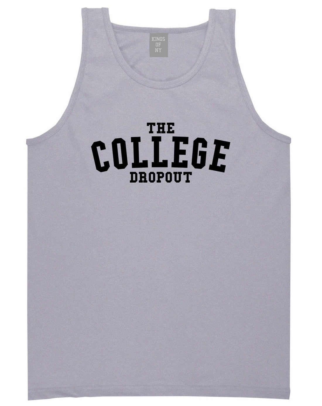 The College Dropout Album High School Tank Top in Grey By Kings Of NY