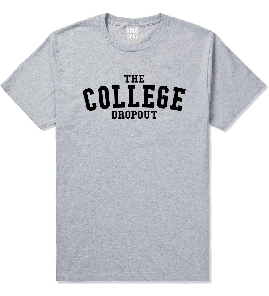 The College Dropout Album High School T-Shirt in Grey By Kings Of NY