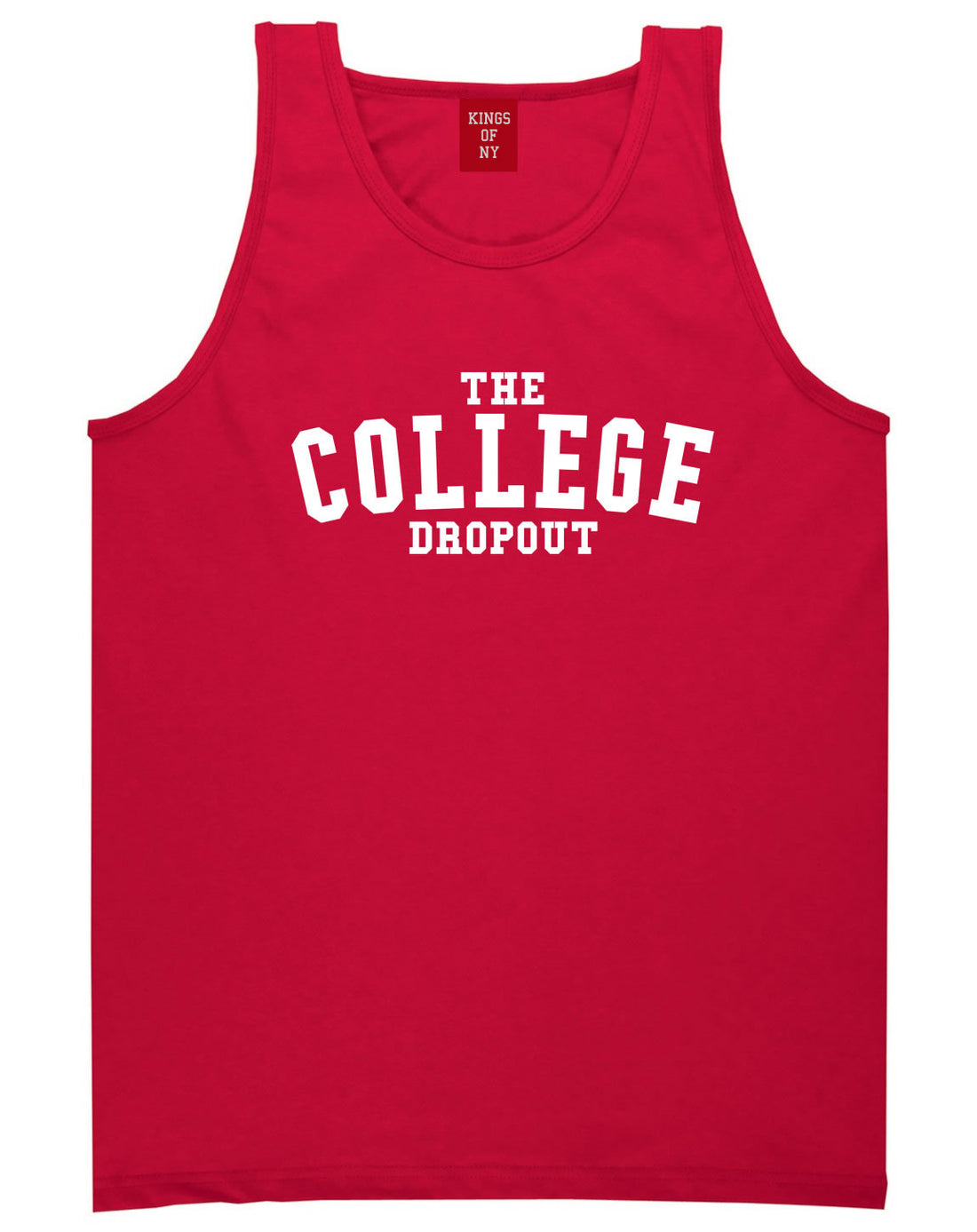 The College Dropout Album High School Tank Top in Red By Kings Of NY
