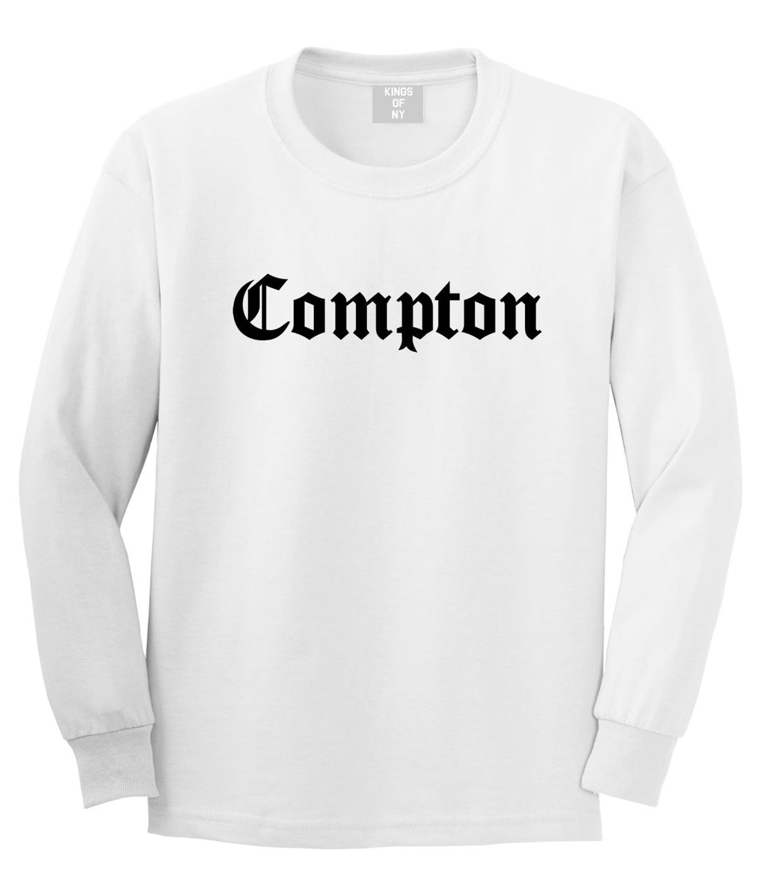 Kings Of NY Compton Long Sleeve T-Shirt in White