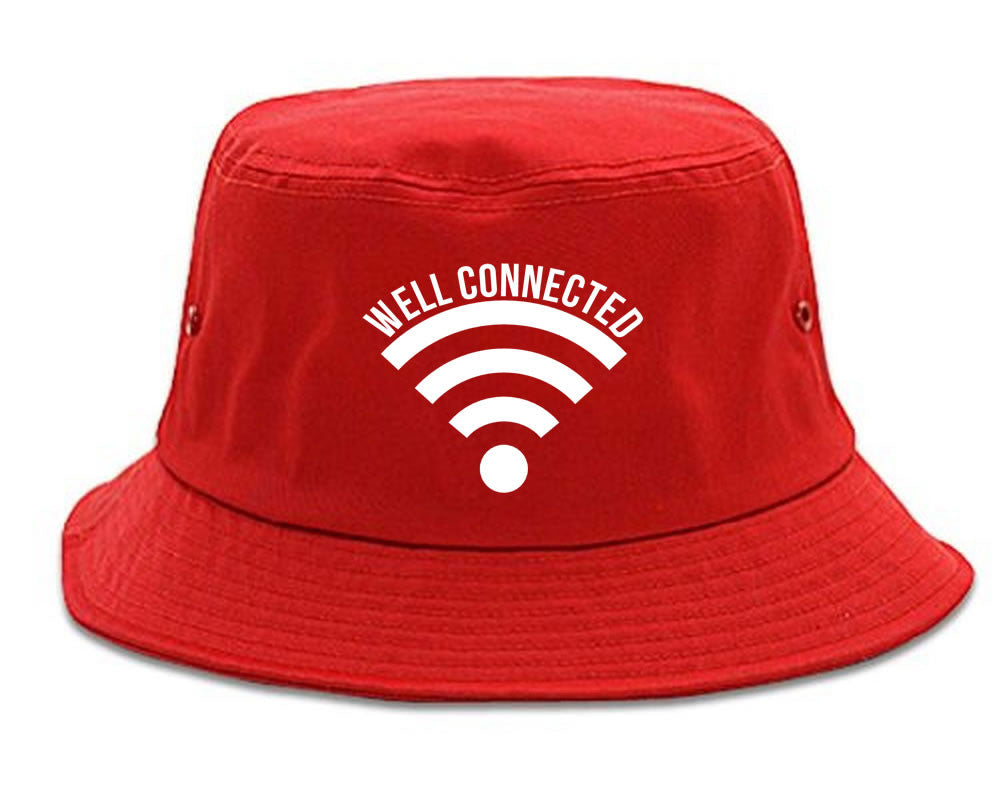 Well Connected Wifi Emoji Meme Bucket Hat Cap