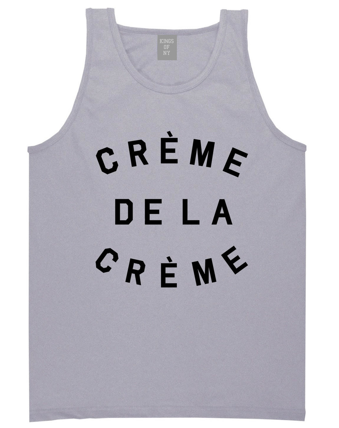 Creme De La Creme Celebrity Fashion Crop Tank Top In Grey by Kings Of NY