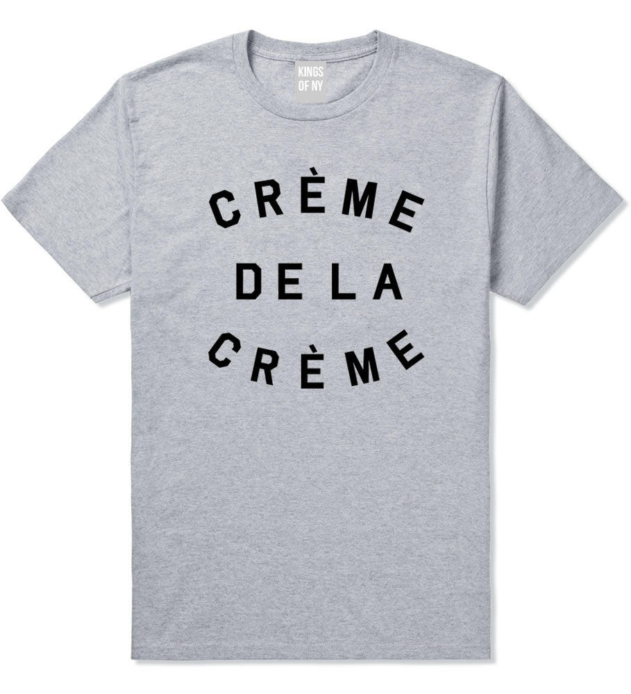 Creme De La Creme Celebrity Fashion Crop T-Shirt In Grey by Kings Of NY