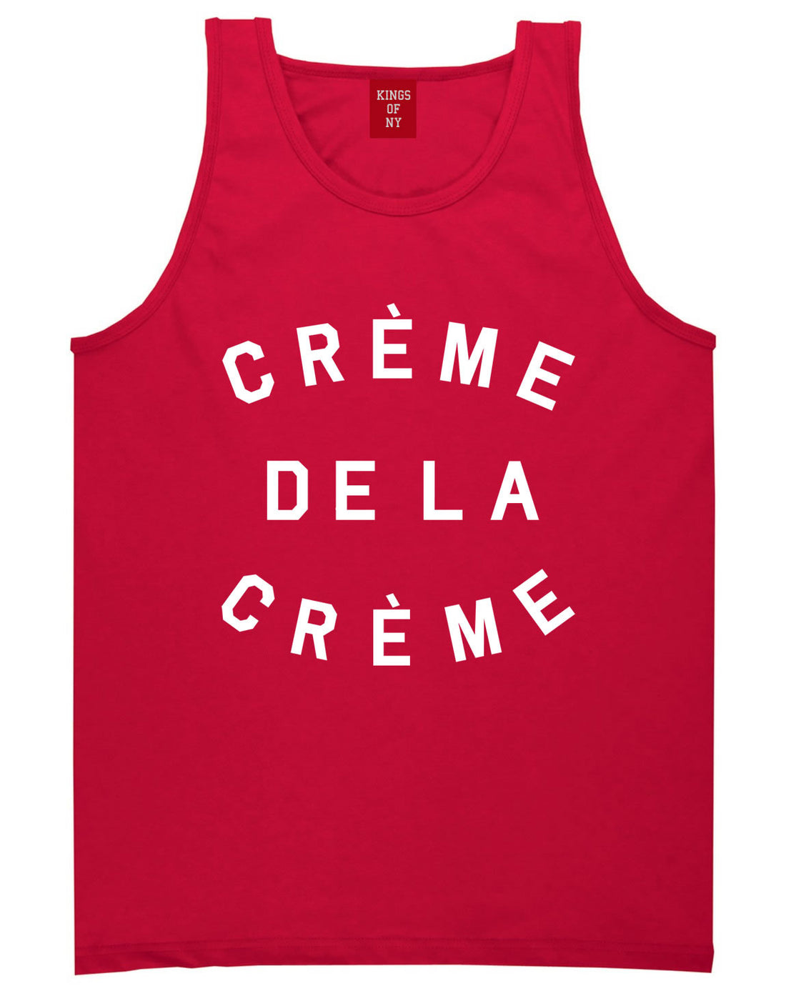 Creme De La Creme Celebrity Fashion Crop Tank Top In Red by Kings Of NY