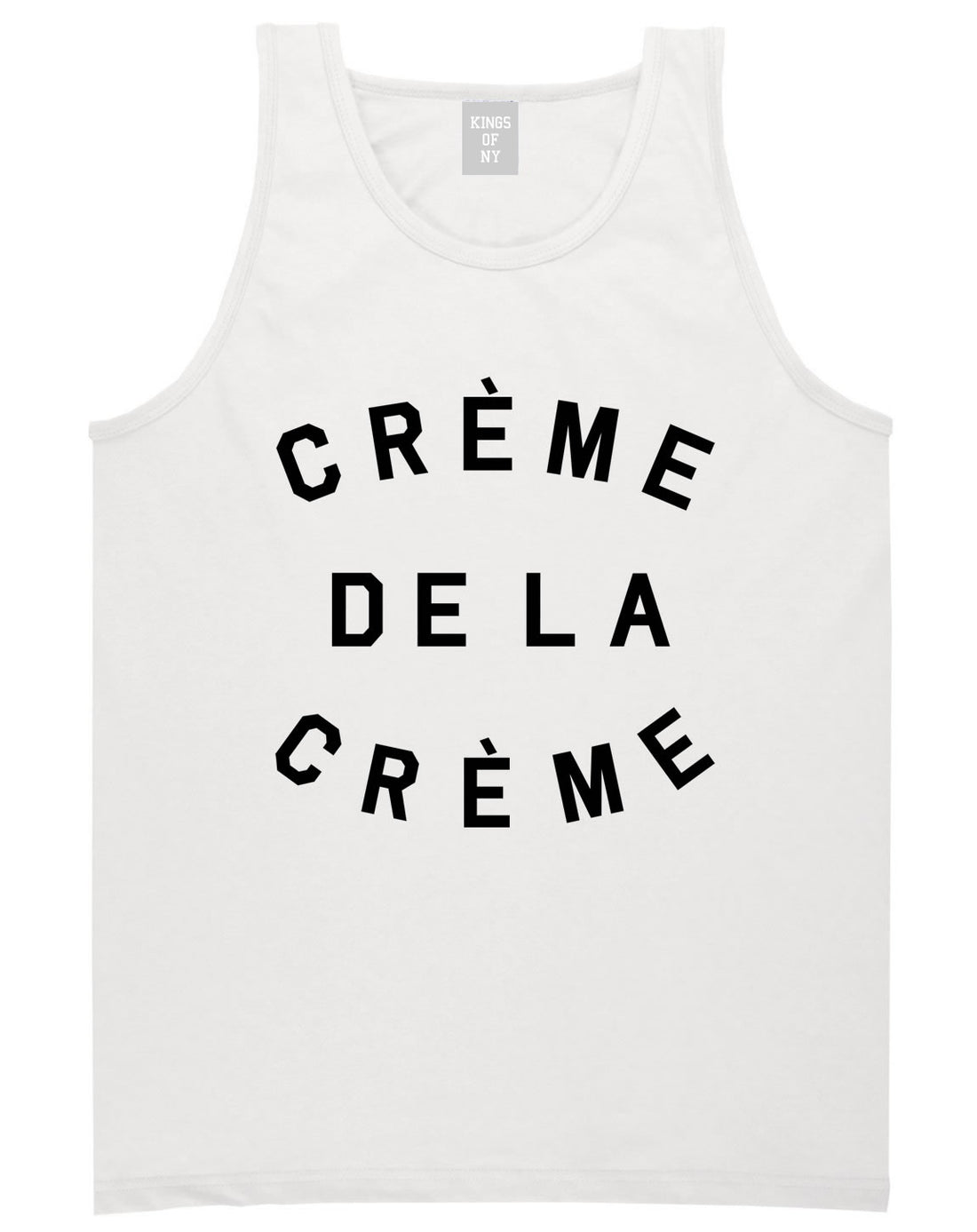Creme De La Creme Celebrity Fashion Crop Tank Top In White by Kings Of NY
