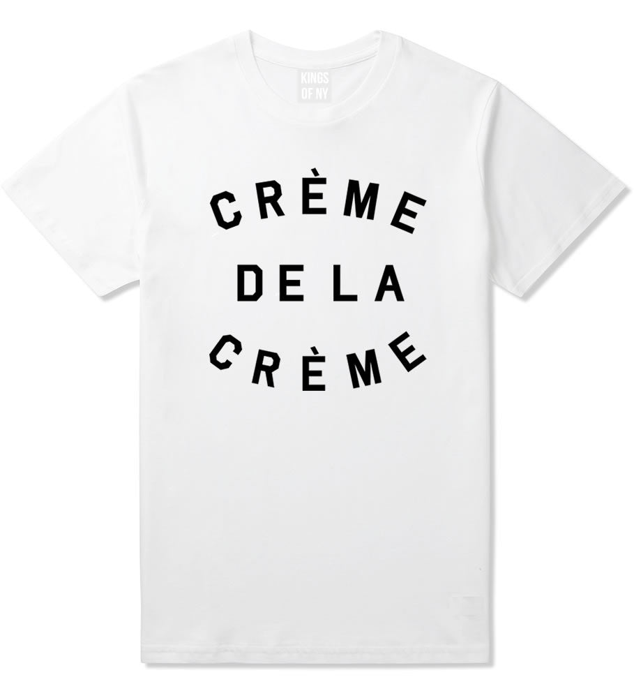 Creme De La Creme Celebrity Fashion Crop Boys Kids T-Shirt In White by Kings Of NY