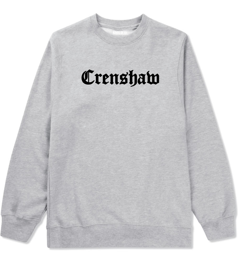 Crenshaw Old English California Crewneck Sweatshirt in Grey By Kings Of NY