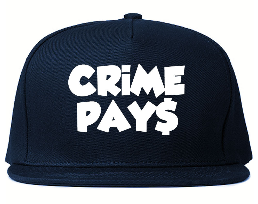 Crime Pays Bubble Letters Money Sign Snapback Hat By Kings Of NY