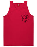 Cross of Praise Chest God Religious Tank Top in Red By Kings Of NY