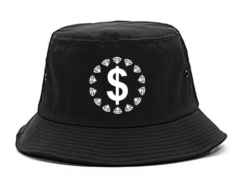 Diamonds Money Sign Logo Bucket Hat in Black by Kings Of NY
