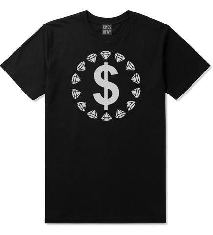 Diamonds Money Sign Logo T-Shirt in Black by Kings Of NY