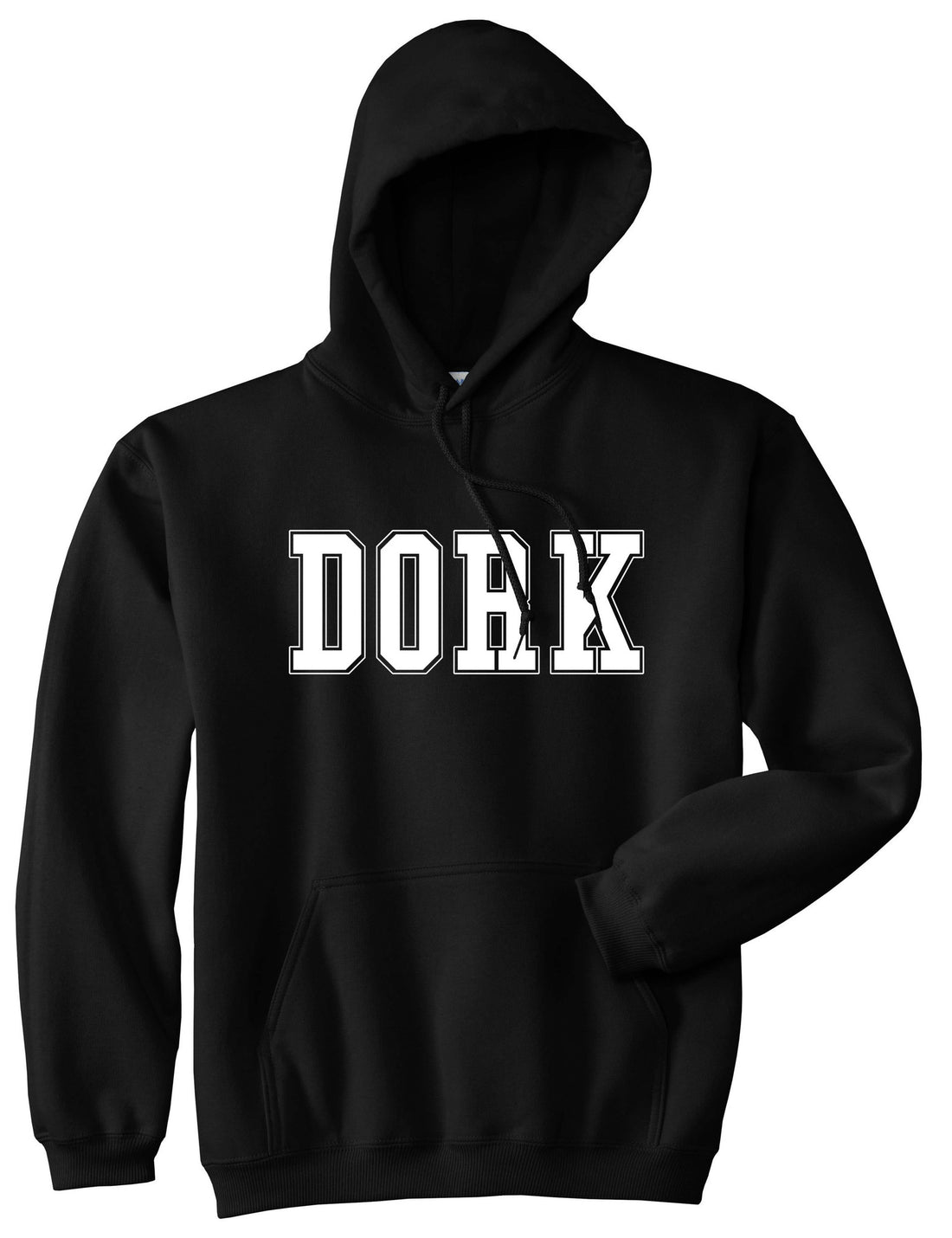 Dork College Style Pullover Hoodie in Black By Kings Of NY