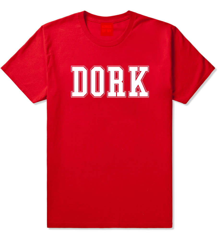 Dork College Style T-Shirt in Red By Kings Of NY