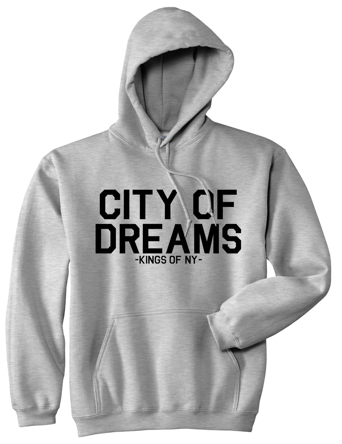City Of Dreams New York Pullover Hoodie Hoody in Grey