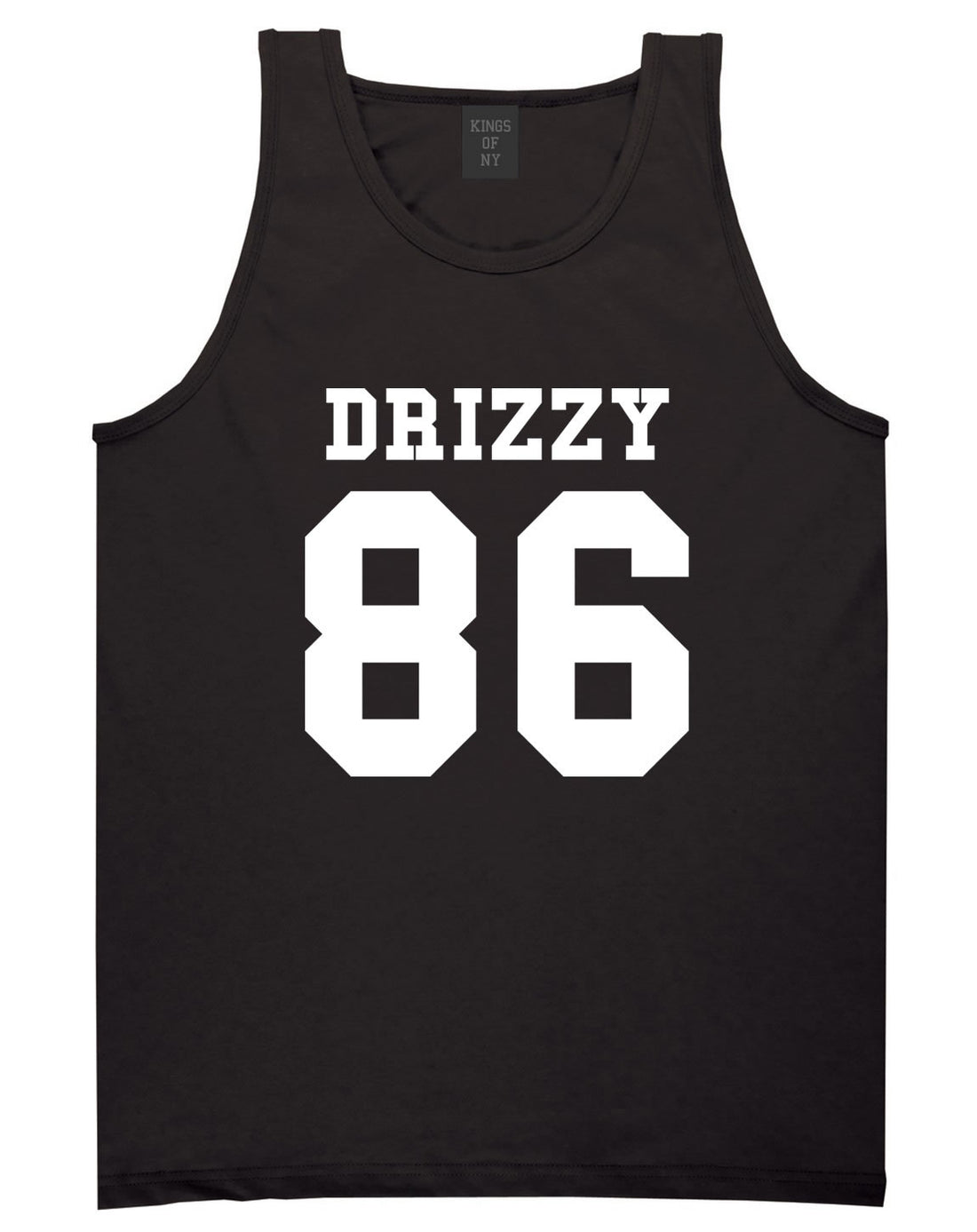 Drizzy 86 Team Jersey Tank Top in Black by Kings Of NY