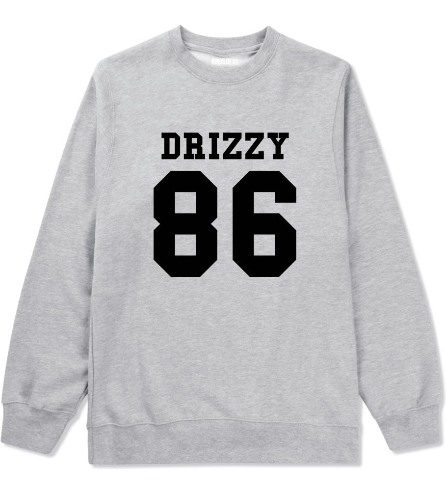 Drizzy 86 Team Jersey Crewneck Sweatshirt in Grey by Kings Of NY
