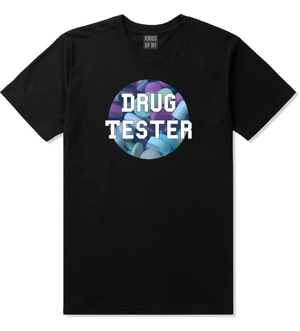 Drug tester weed smoking funny college T-Shirt In Black by Kings Of NY
