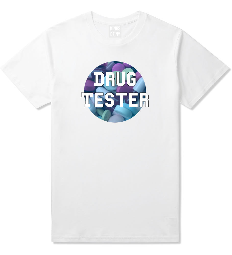 Drug tester weed smoking funny college Boys Kids T-Shirt In White by Kings Of NY