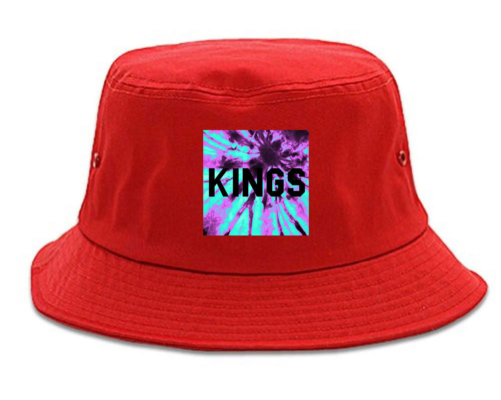 Kings Blue Tie Dye Box Logo Bucket Hat By Kings Of NY