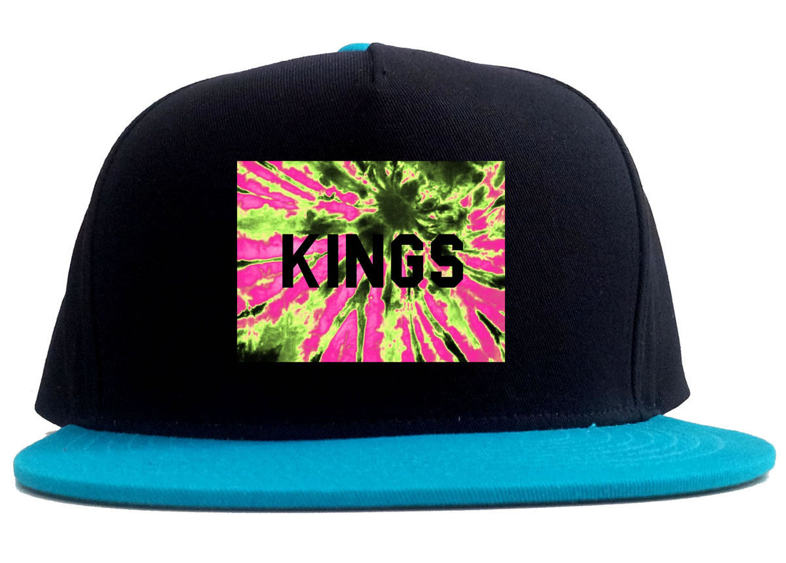 Kings Pink Tie Dye Logo 2 Tone Snapback Hat By Kings Of NY