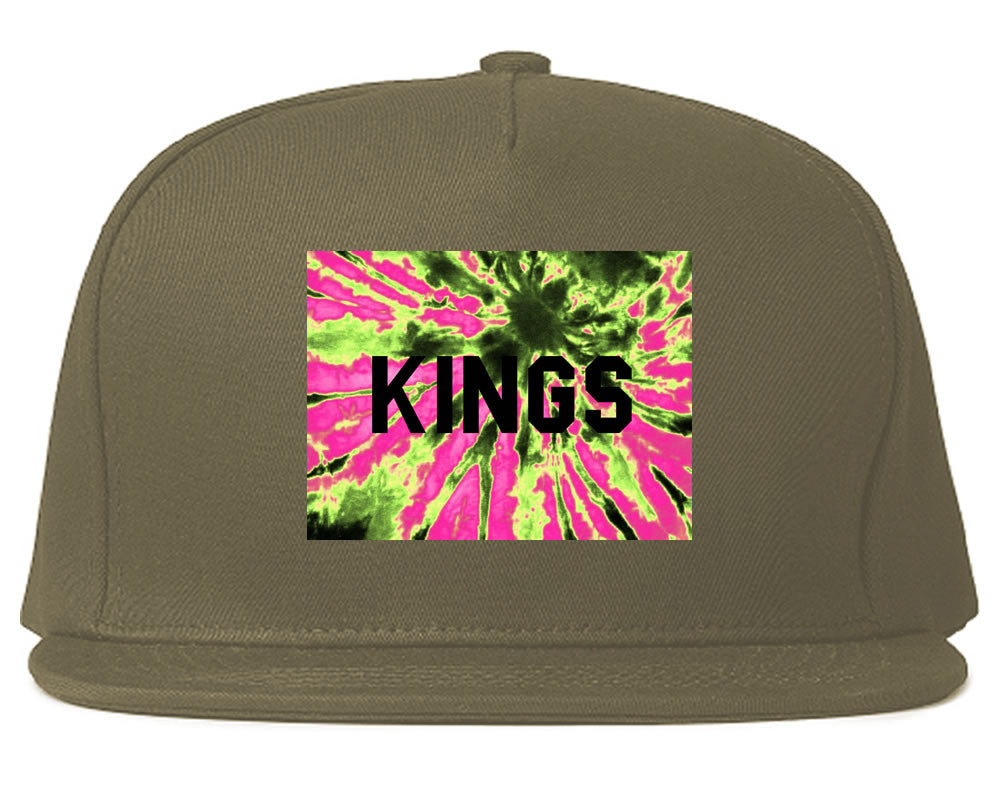 Kings Pink Tie Dye Logo Snapback Hat By Kings Of NY