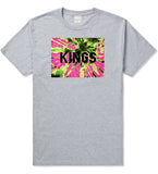 Kings Pink Tie Dye Logo T-Shirt in Grey By Kings Of NY