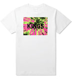 Kings Pink Tie Dye Logo T-Shirt in White By Kings Of NY