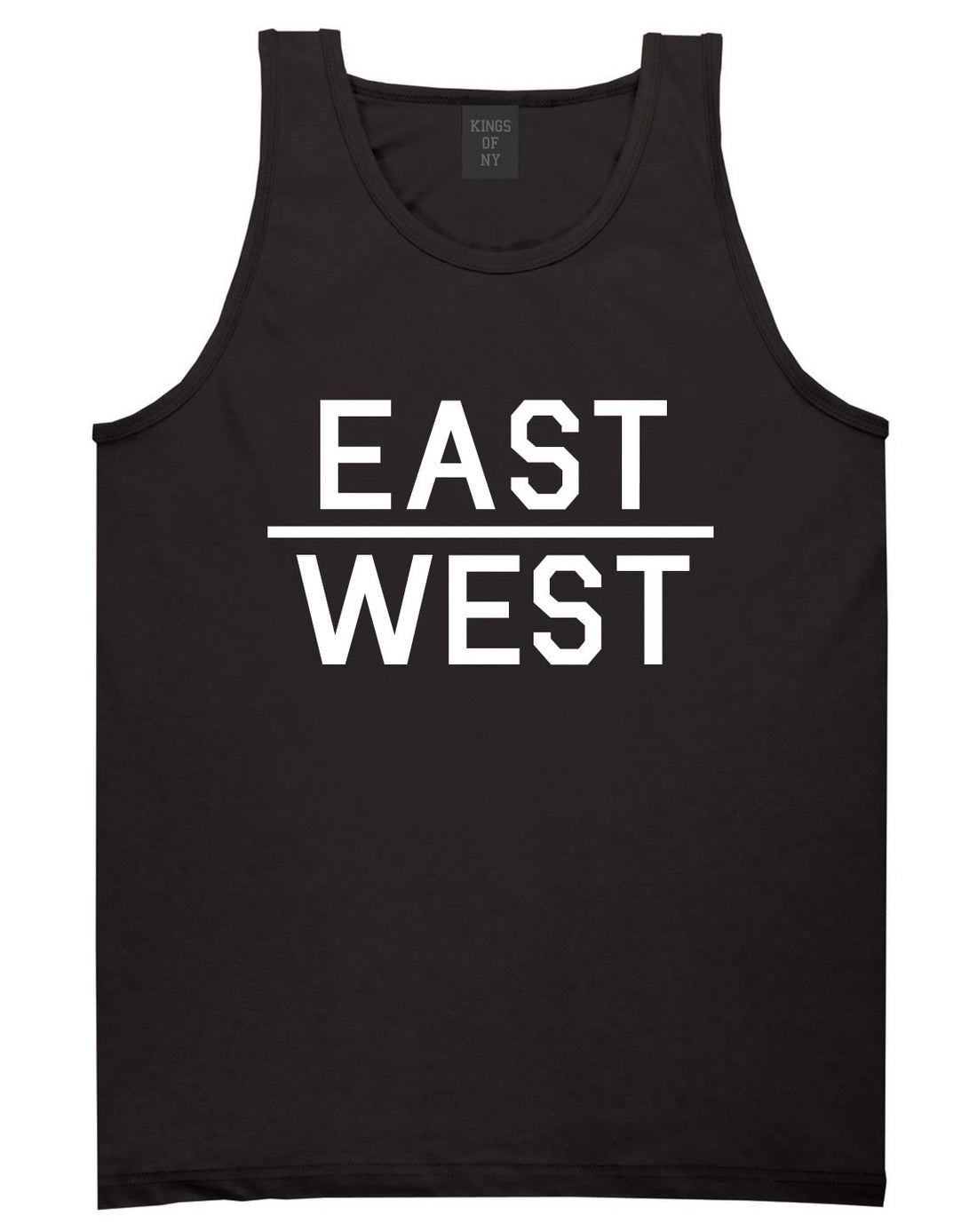 East West Tank Top in Black by Kings Of NY