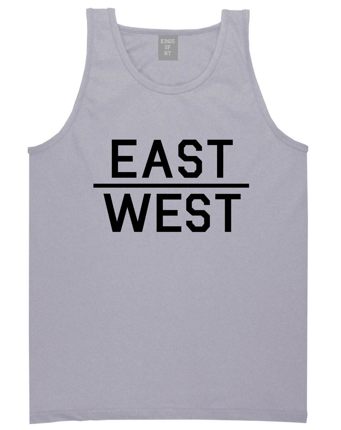 East West Tank Top in Grey by Kings Of NY