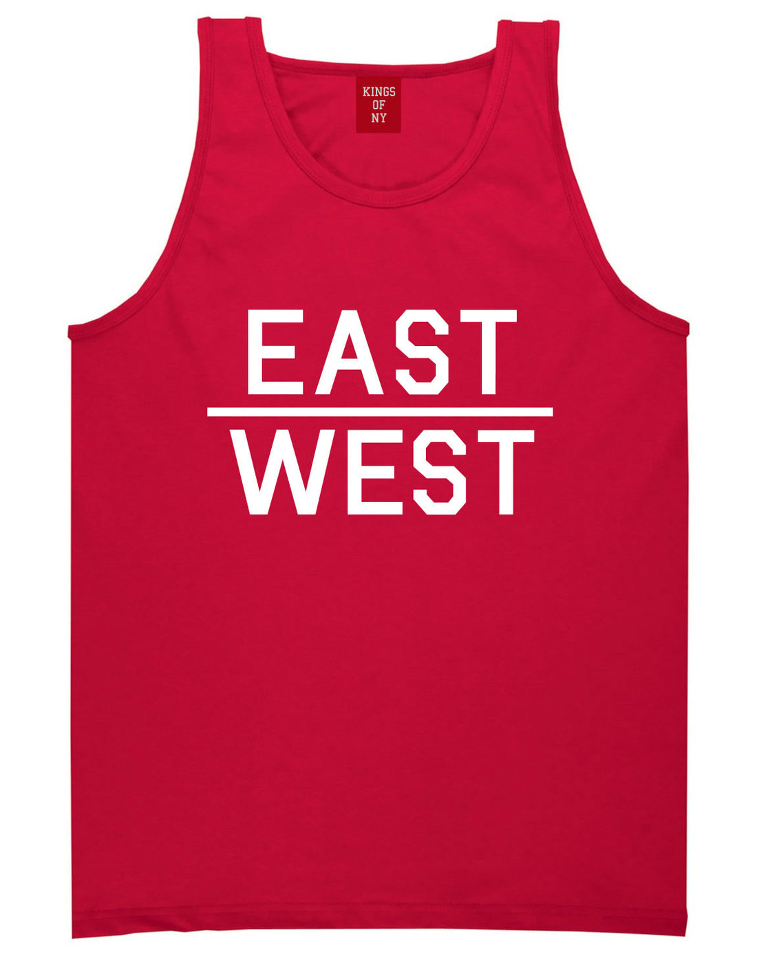 East West Tank Top in Red by Kings Of NY