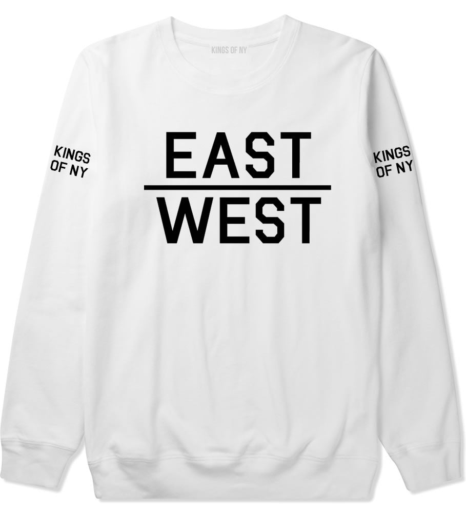East West Crewneck Sweatshirt in White by Kings Of NY